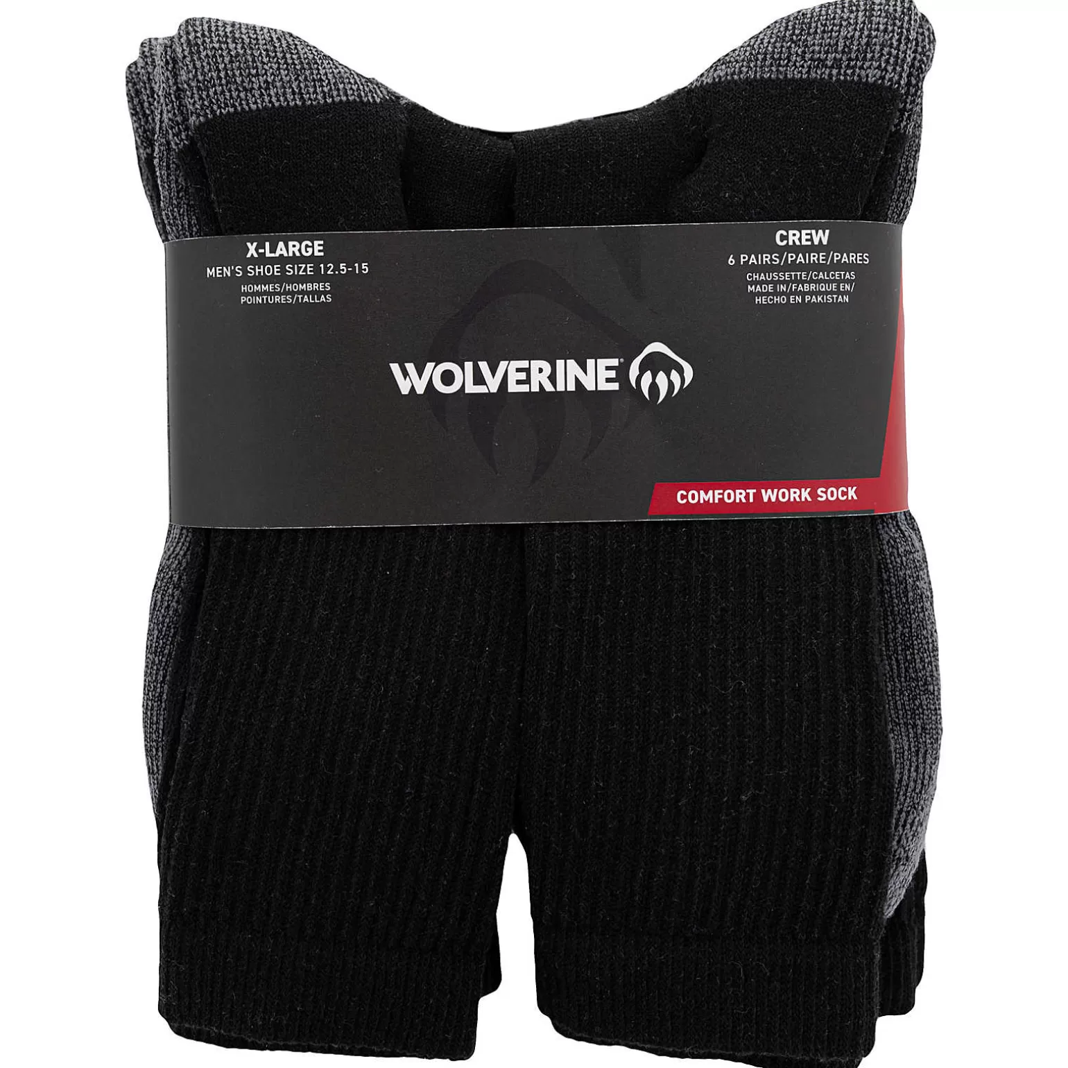 Wolverine 6-PK Cotton Comfort Steel-Toe Crew Sock* Socks | Socks