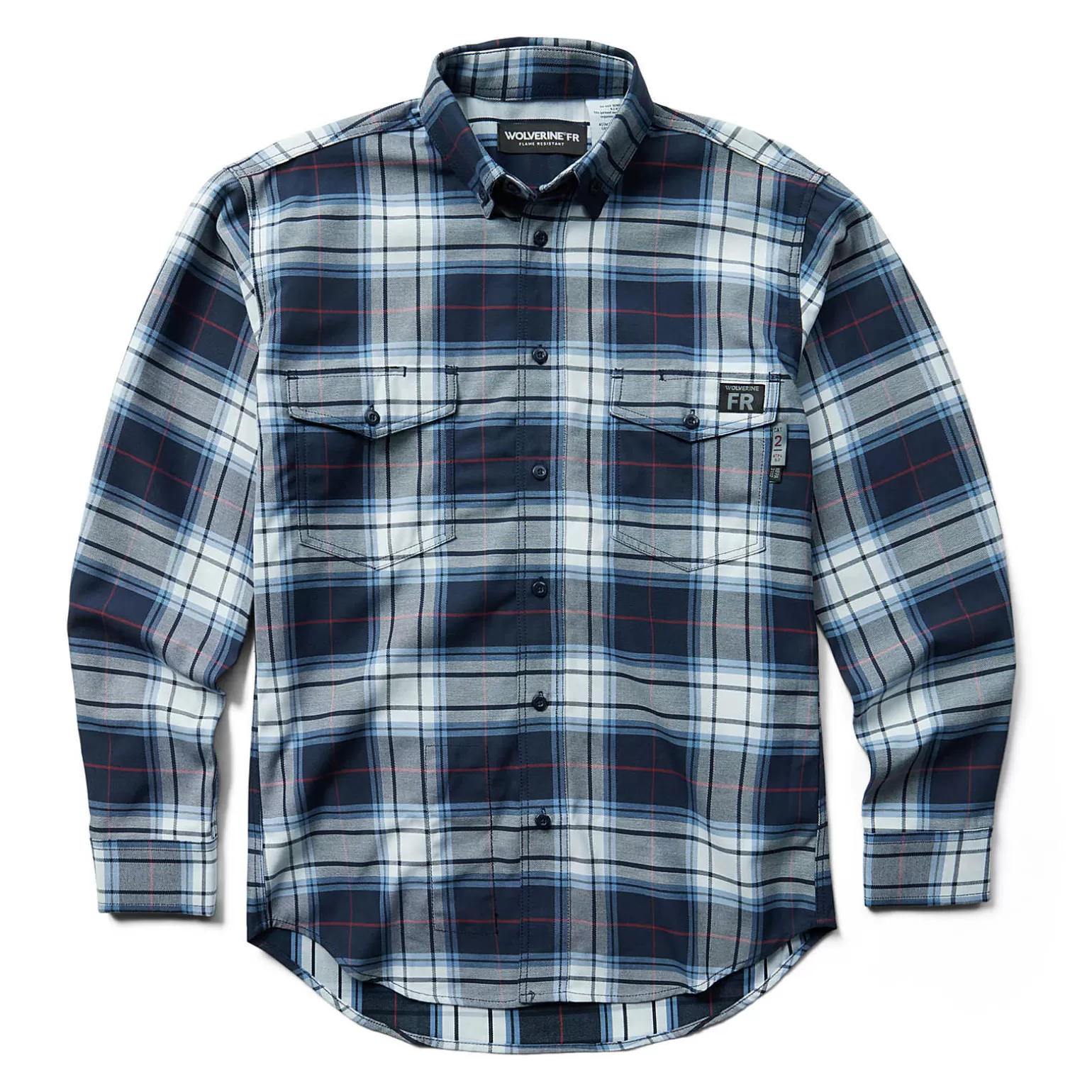 Wolverine FR Plaid Long Sleeve Twill Shirt* Work Shirts | Safety Gear