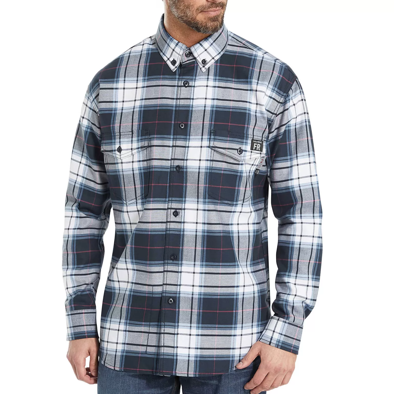 Wolverine FR Plaid Long Sleeve Twill Shirt* Work Shirts | Safety Gear